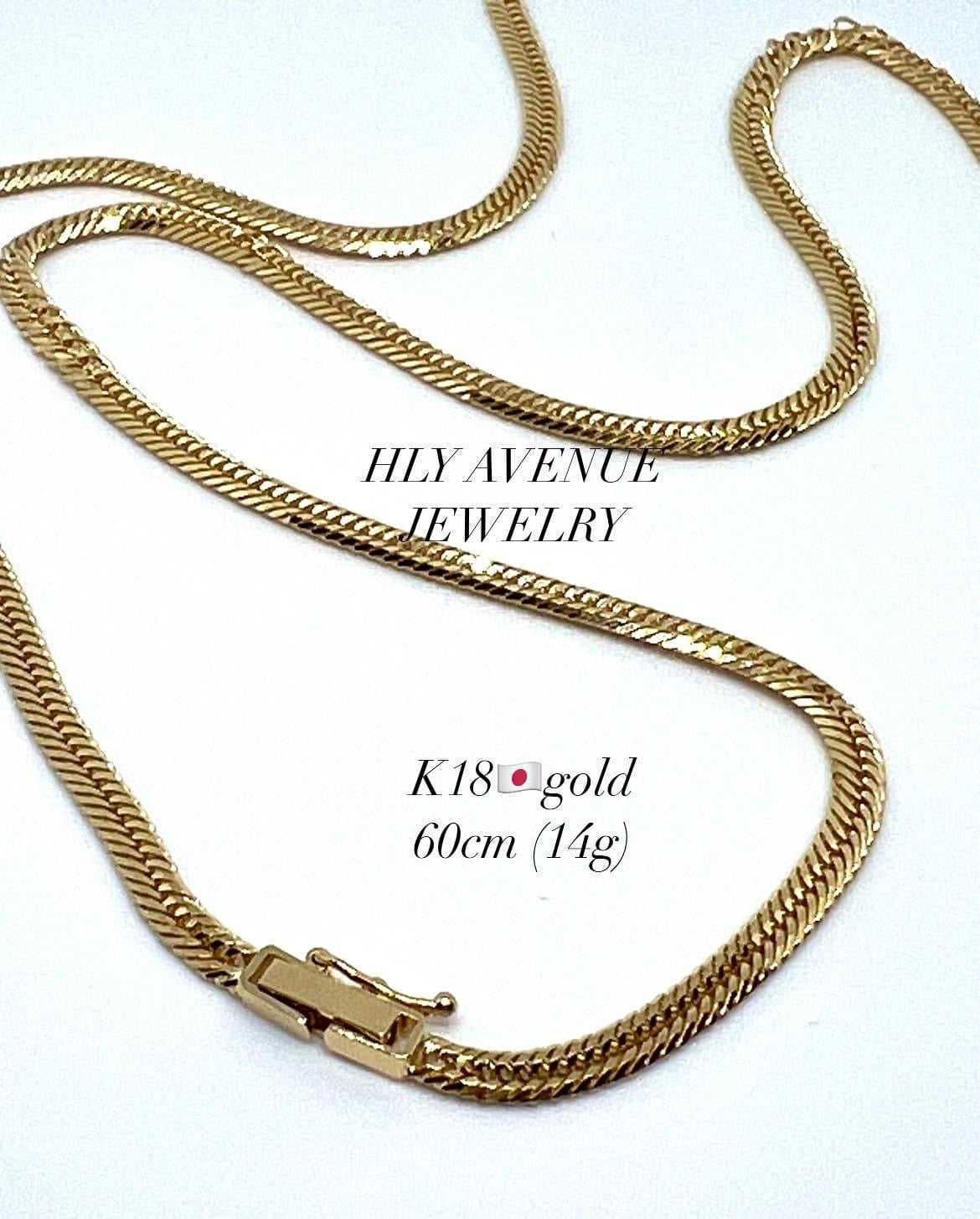 18k Japan Gold 12Triple Cut 60CM
