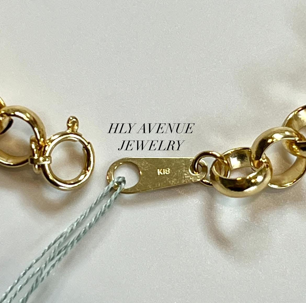 K18 Japan Gold Roll Chain Bracelet