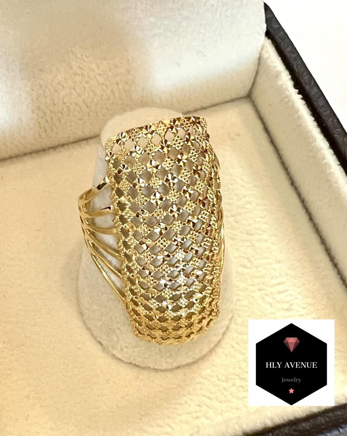 18K Japan Gold Rectangular Ring