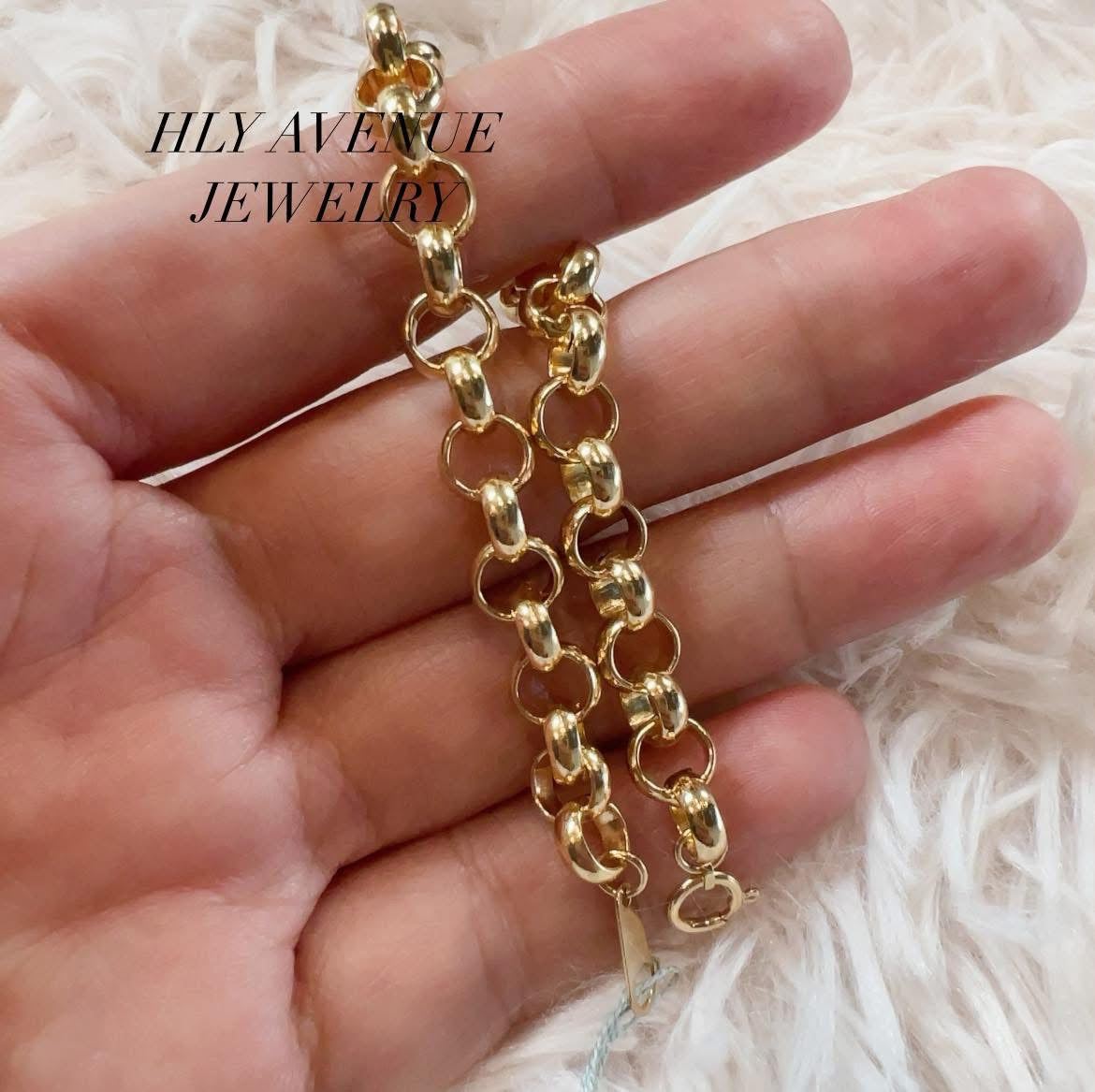 K18 Japan Gold Roll Chain Bracelet