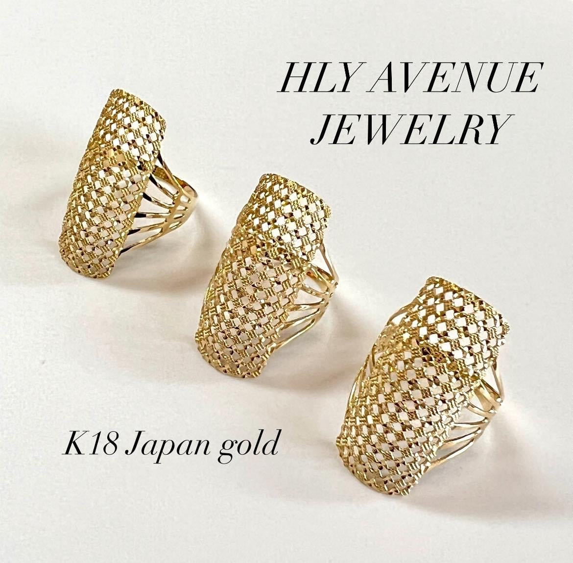 18K Japan Gold Rectangular Ring