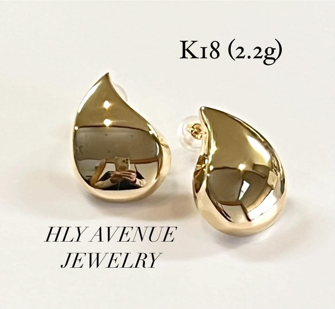18K Japan Gold Teardrop Earrings