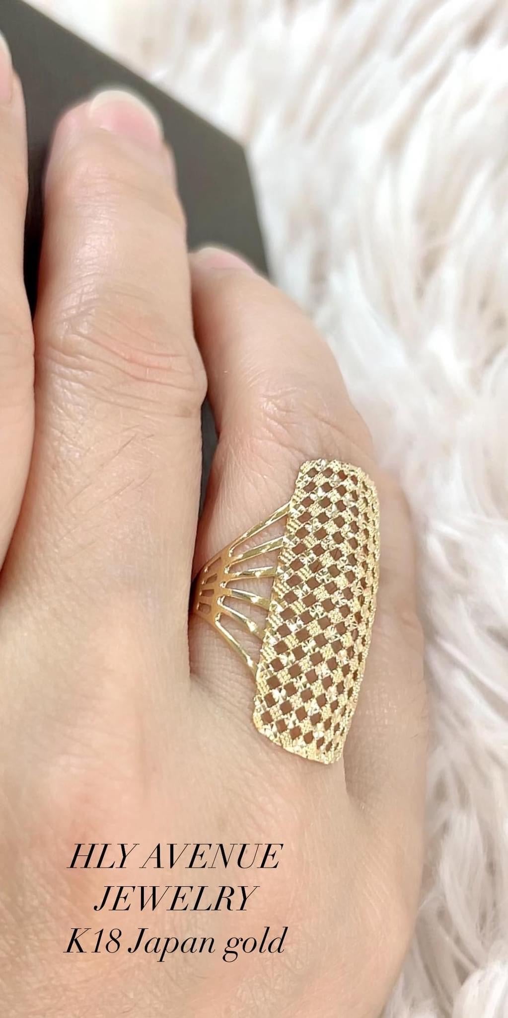 18K Japan Gold Rectangular Ring