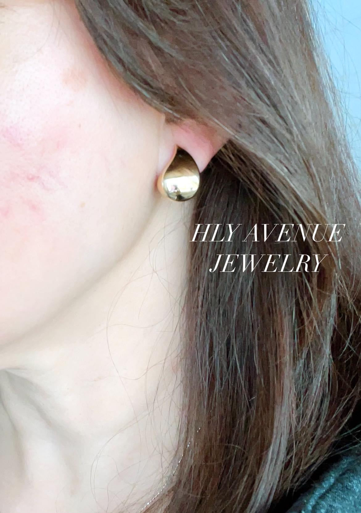 18K Japan Gold Teardrop Earrings