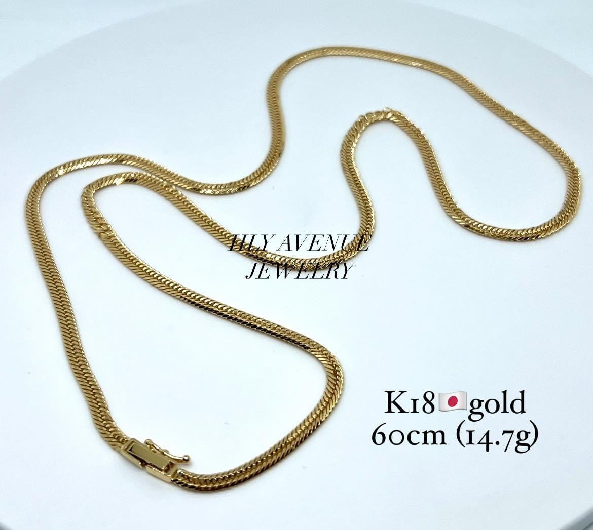 18k Japan Gold 12Triple Cut 60CM