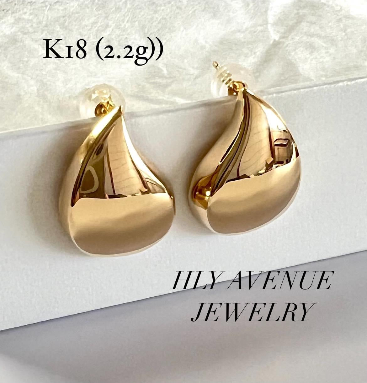 18K Japan Gold Teardrop Earrings