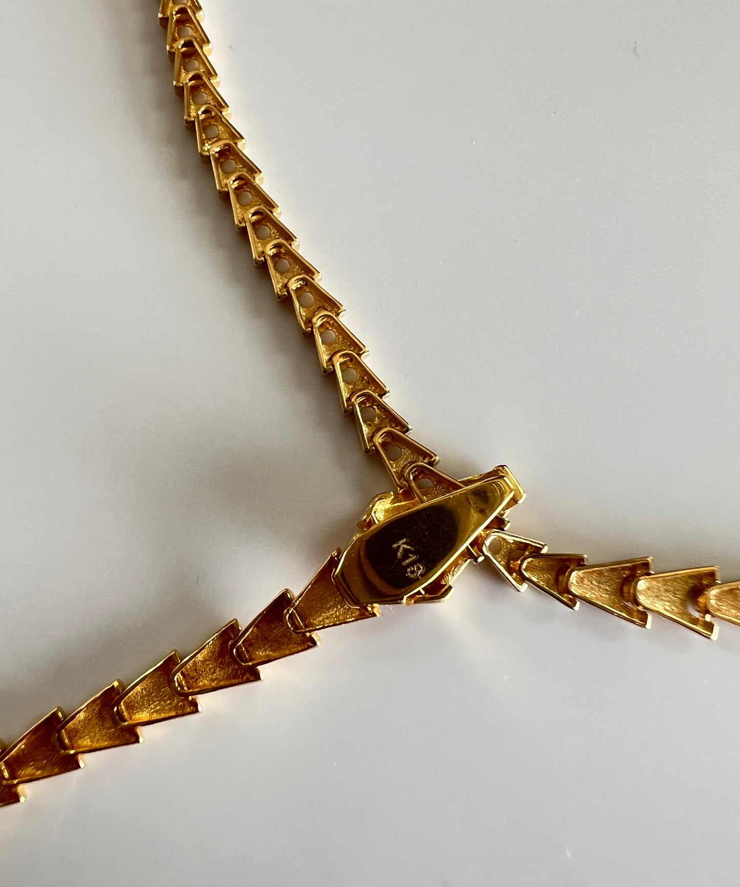 18k Japan Gold Serpentine Necklace 45CM