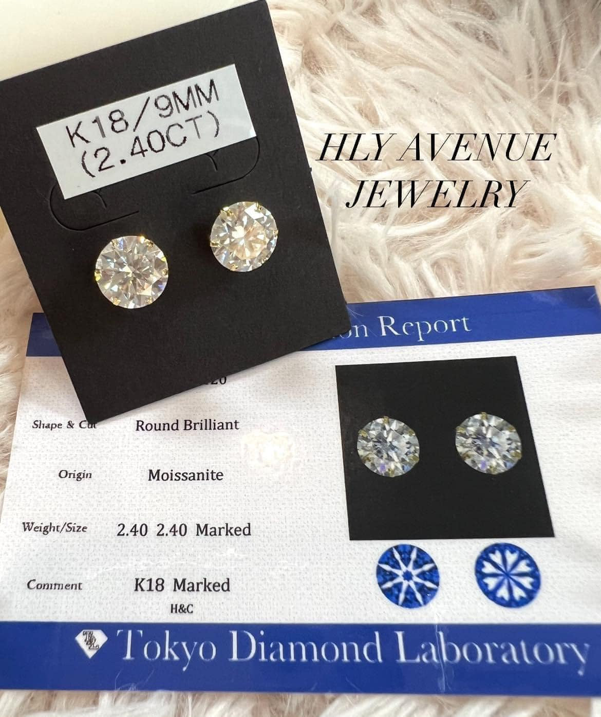 18k Moissanite Earrings
