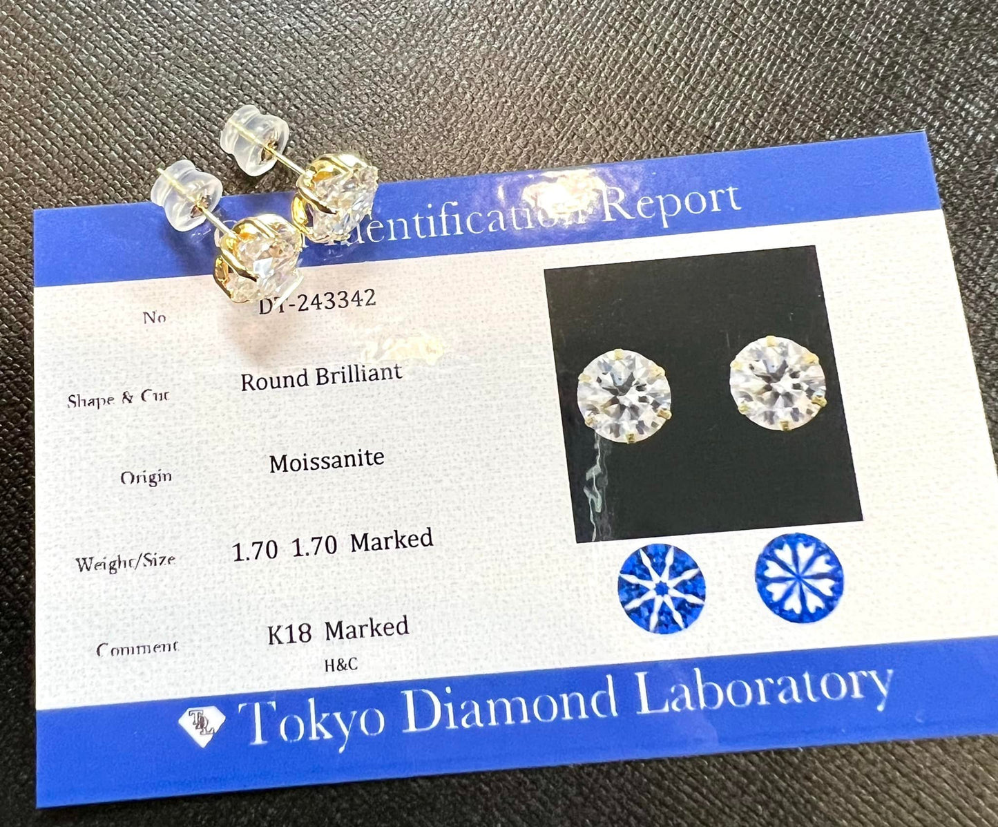 18k Moissanite Earrings