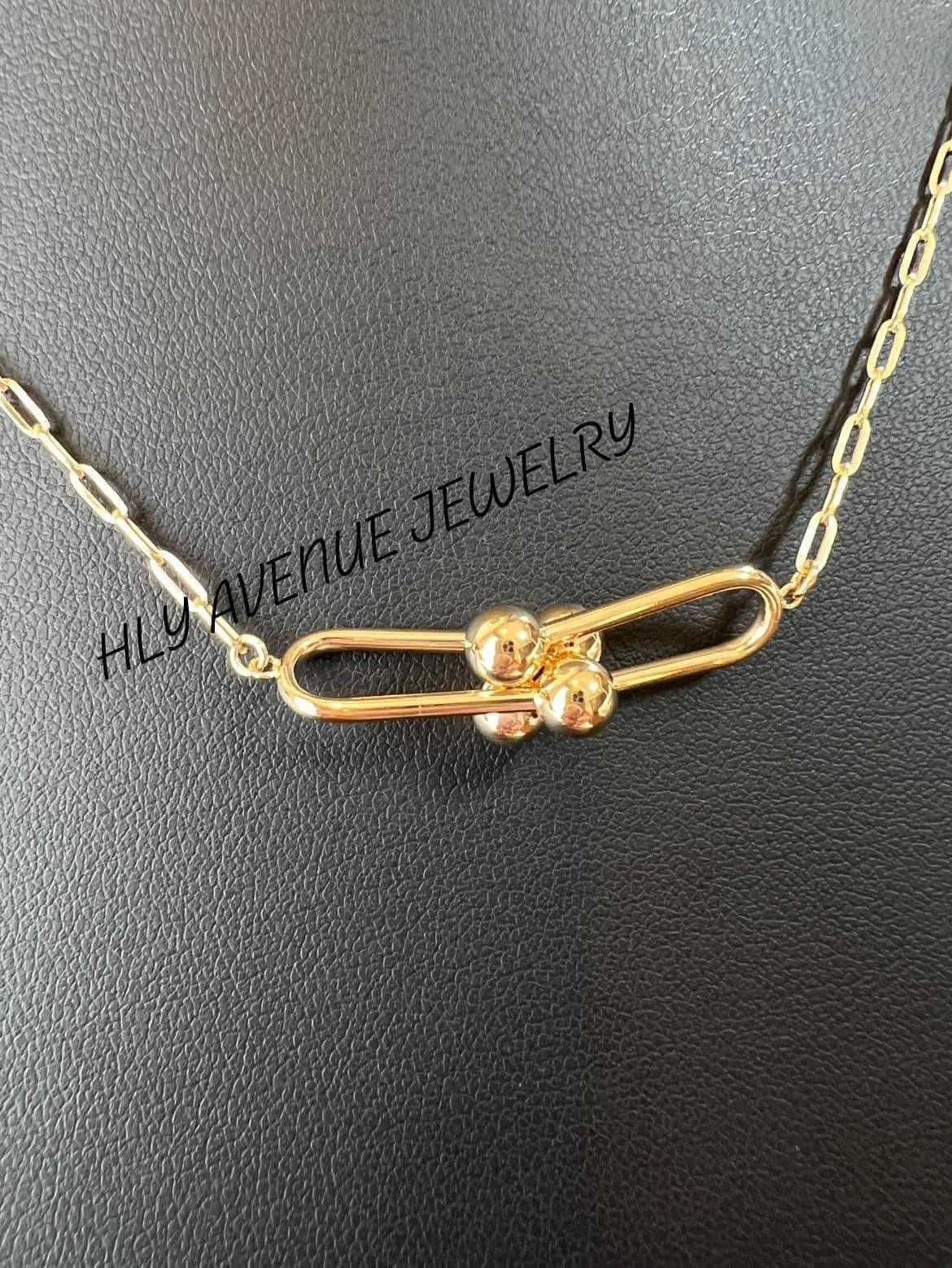 18k Japan Gold Pinball Necklace 40CM