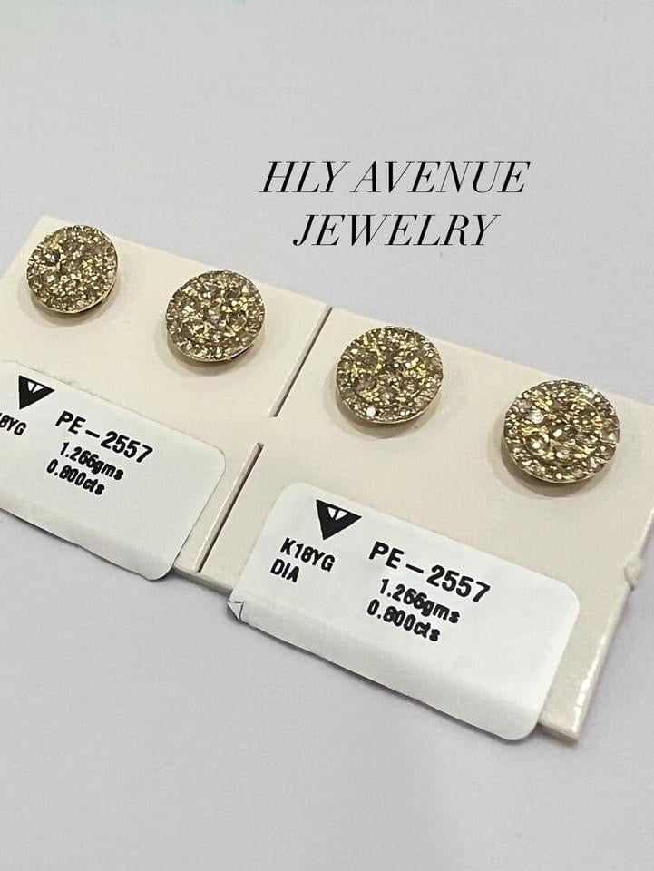 18K Classic Round 0.800CT Diamond Earrings