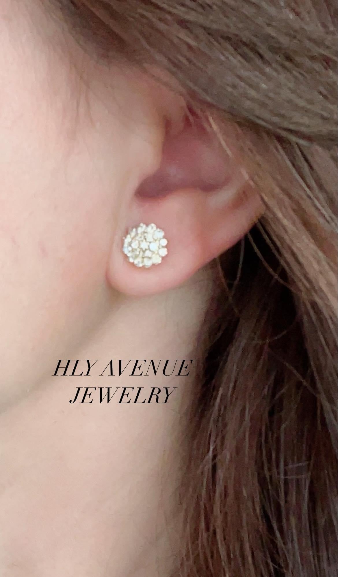 18k Japan Gold Diamond Rositas Earrings 1.00ct