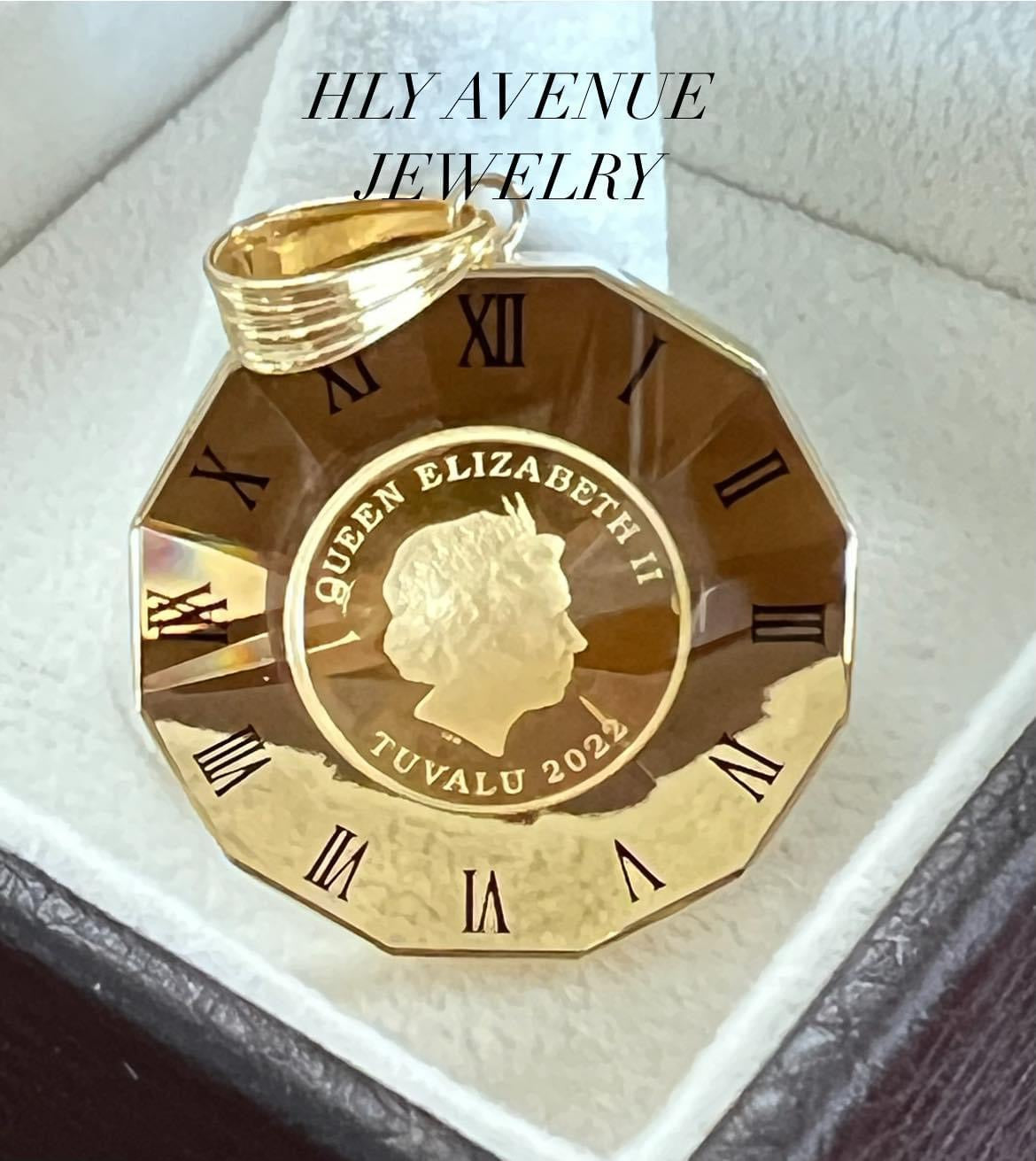 24k Angel/Elizabeth Glass Pendant