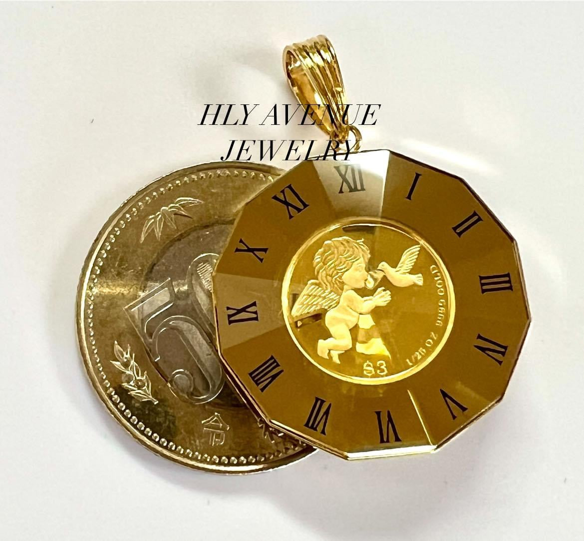 24k Angel/Elizabeth Glass Pendant