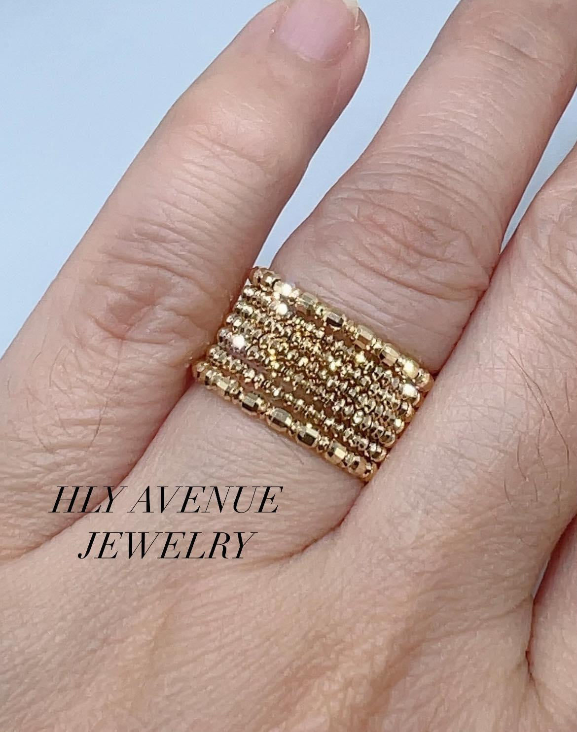 18k Japan Gold 7days Spiral Ring