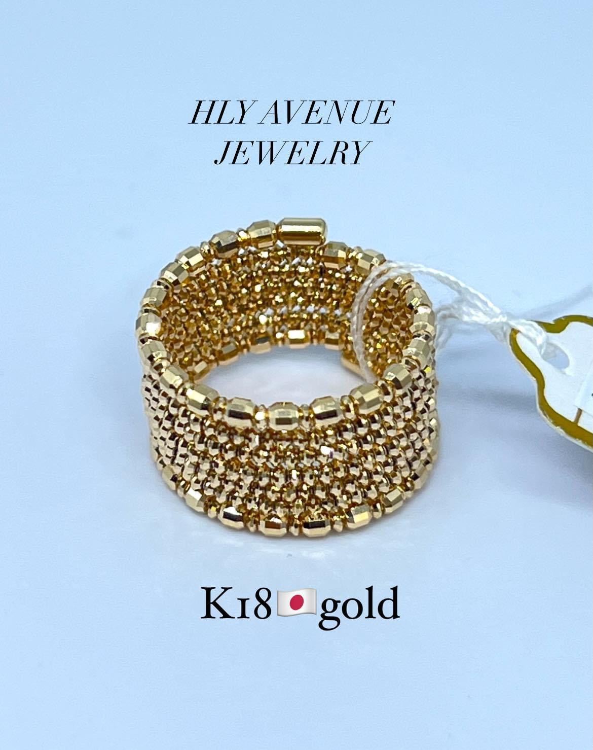 18k Japan Gold 7days Spiral Ring