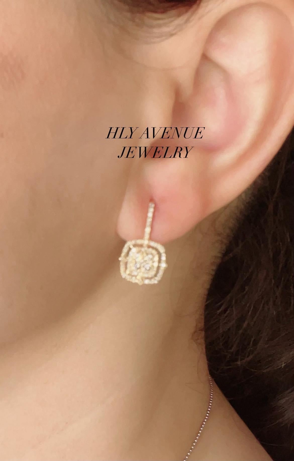 18K Japan Gold Beauty G 0.660Ct Diamond Earrings
