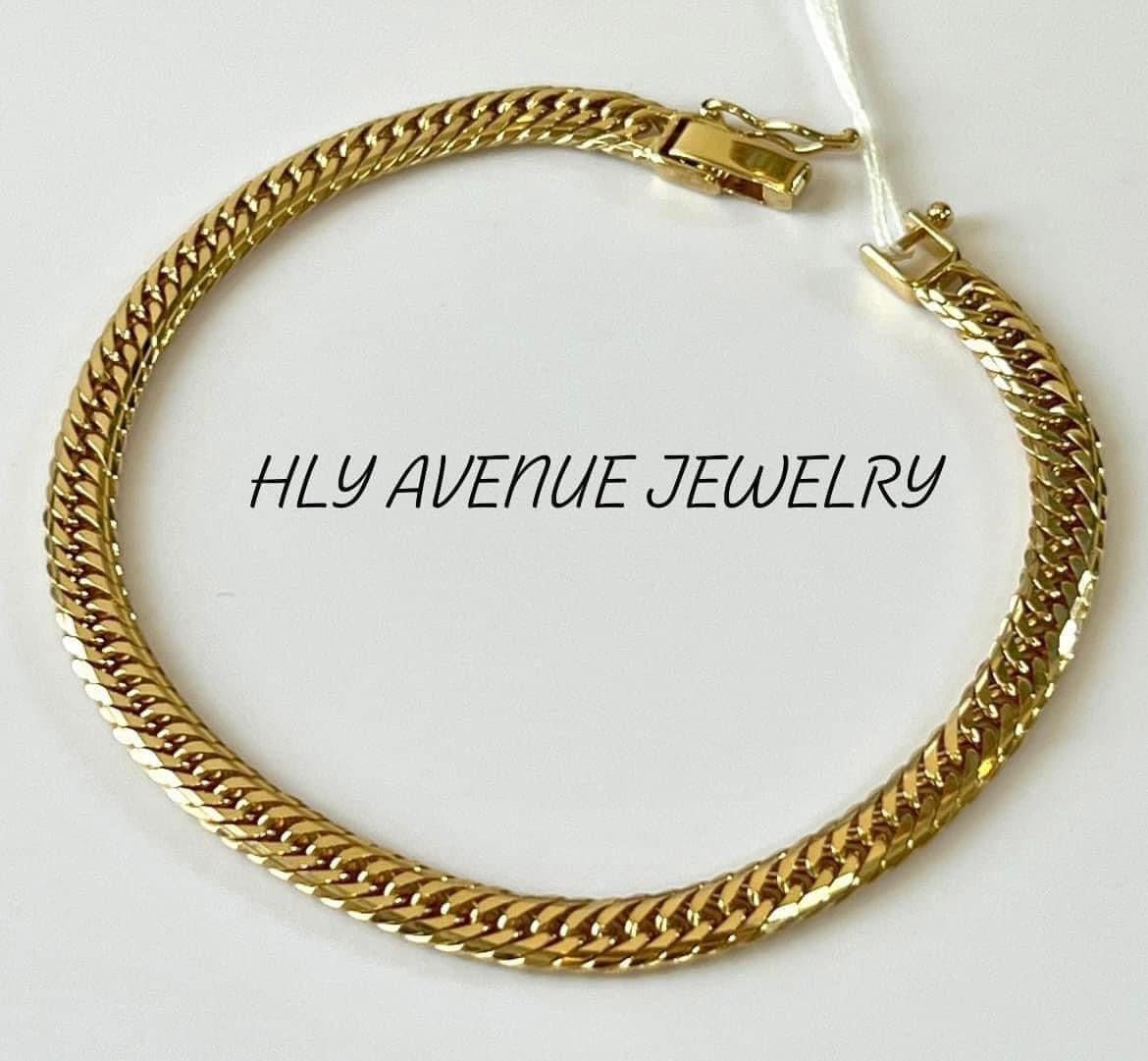 18k Japan Gold Mcut Kihei Bracelet 20CM (10g)