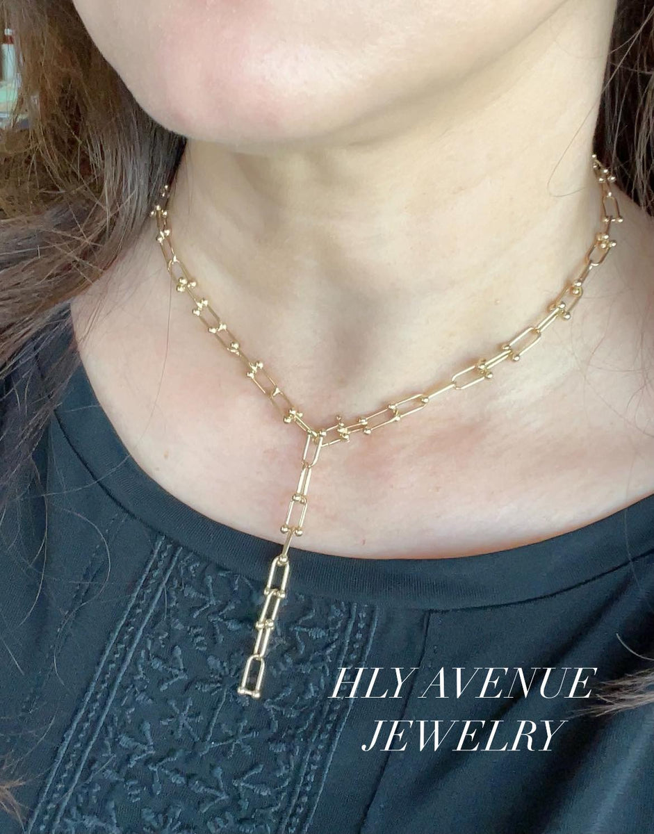 K18 Hardware Necklace 45CM – HLY Avenue Jewelry