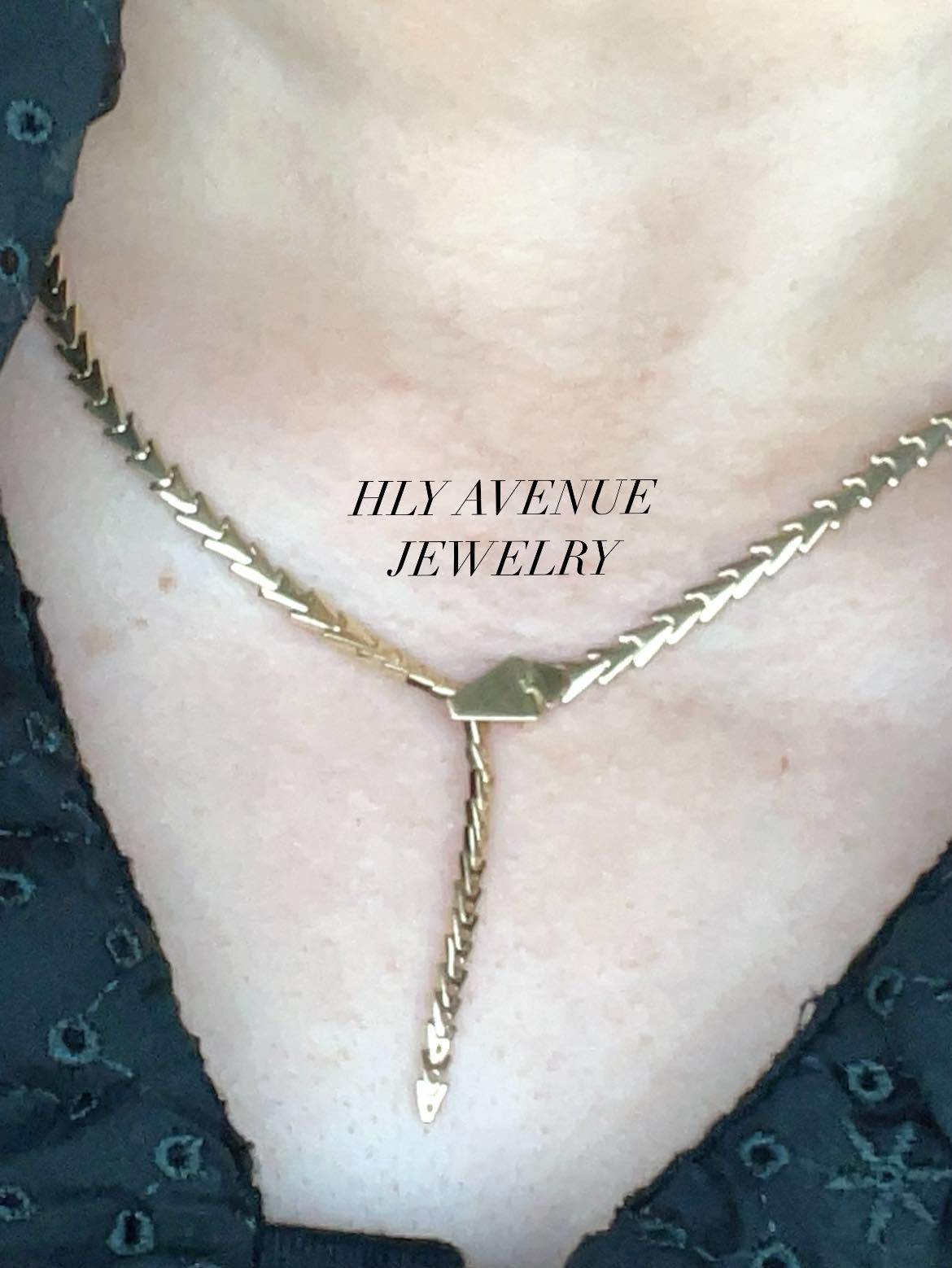 18k Japan Gold Serpentine Necklace 45CM