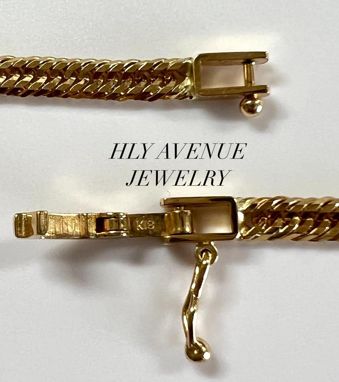 18K Japan Gold 12 Triple Cut Kihei Necklace 45Cm