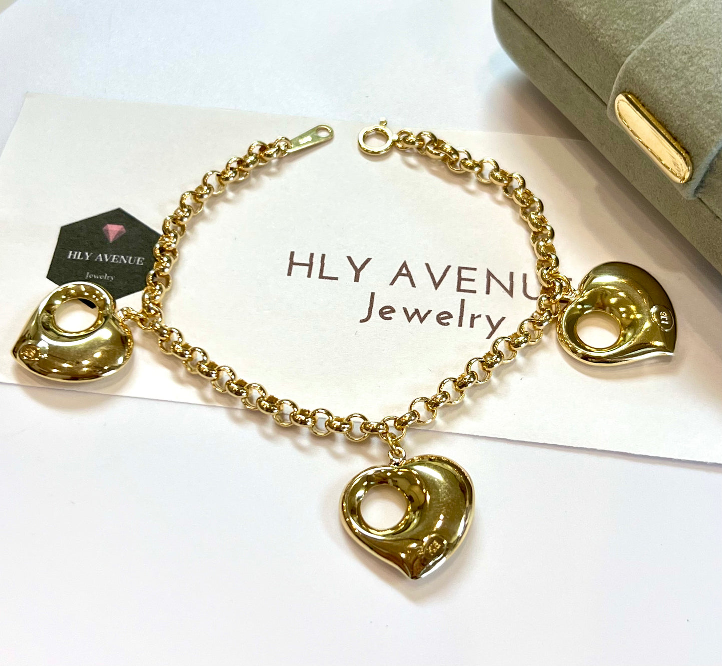 18k Japan Gold Big Monaca/ Roll Chain Bracelet