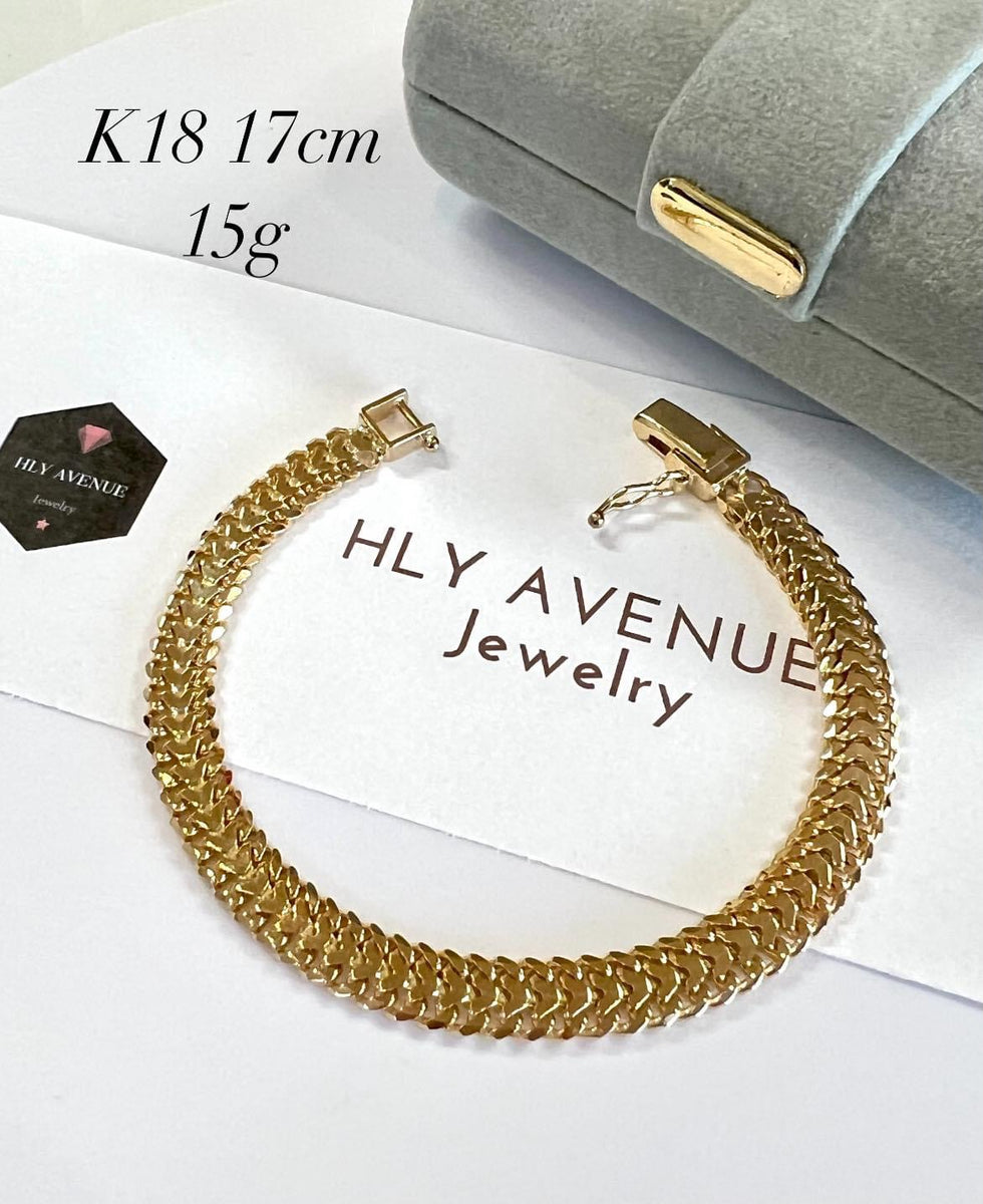 18k Japan Gold Heartbiz Soft Chain Ring – HLY Avenue Jewelry