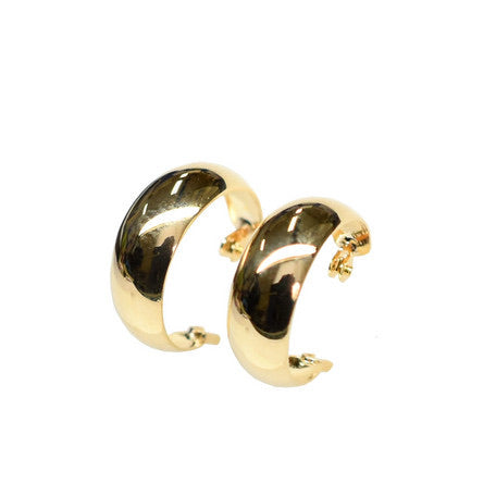 18K Yellow Gold Hoop Earrings