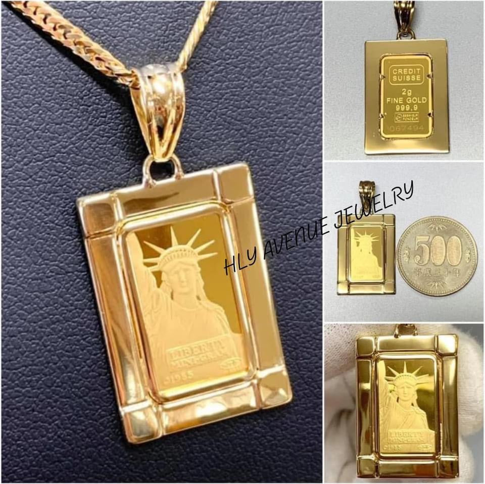 Solid Gold Liberty 24k/18k Pendant