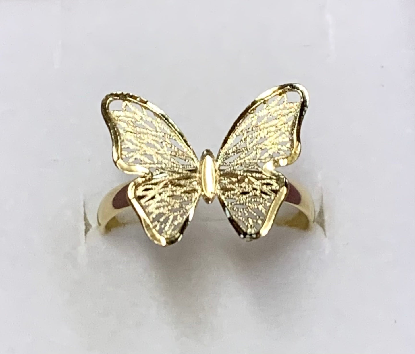 18k Japan Gold Butterfly Ring Size #12
