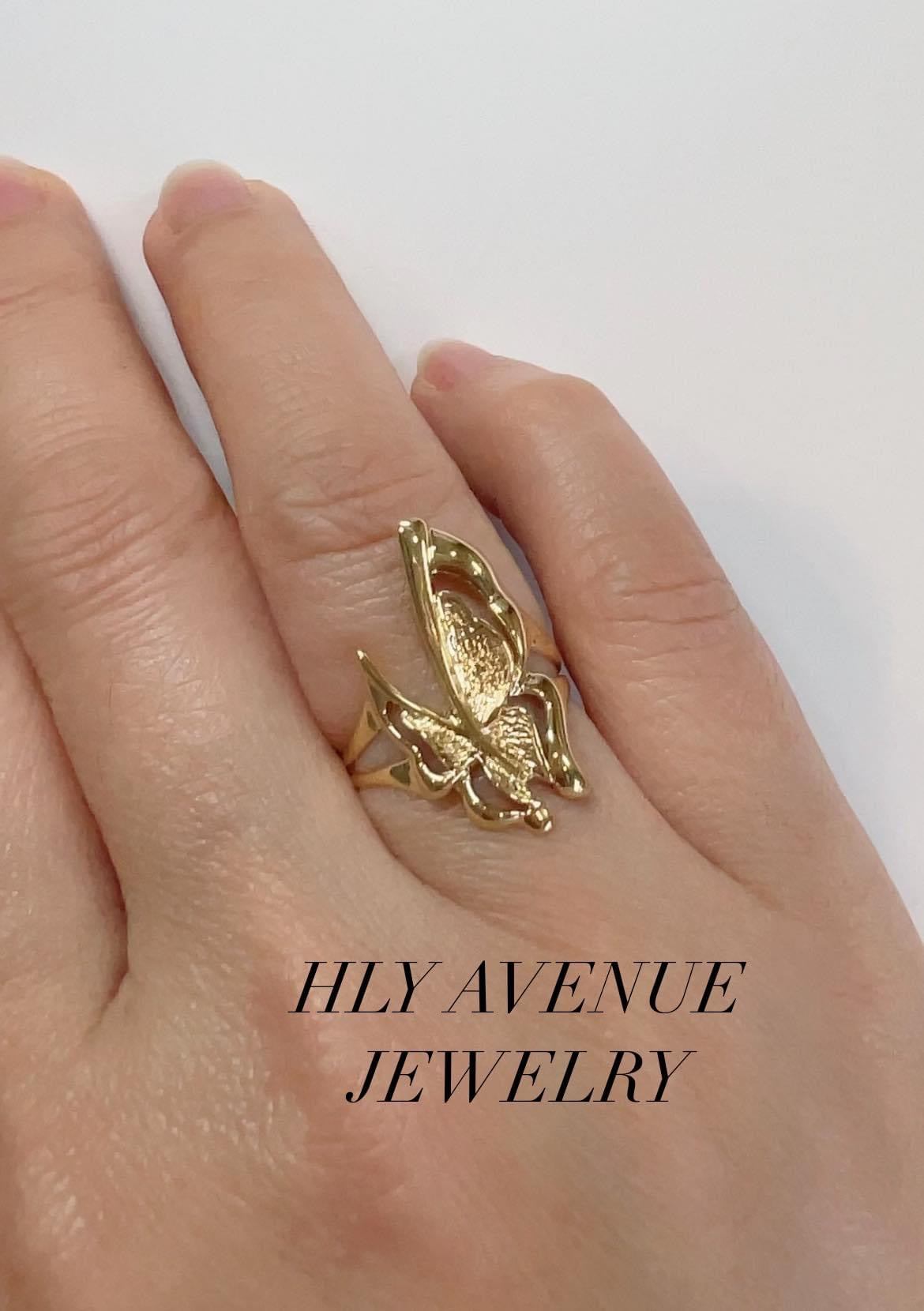 18K Japan Gold Butterfly Ring