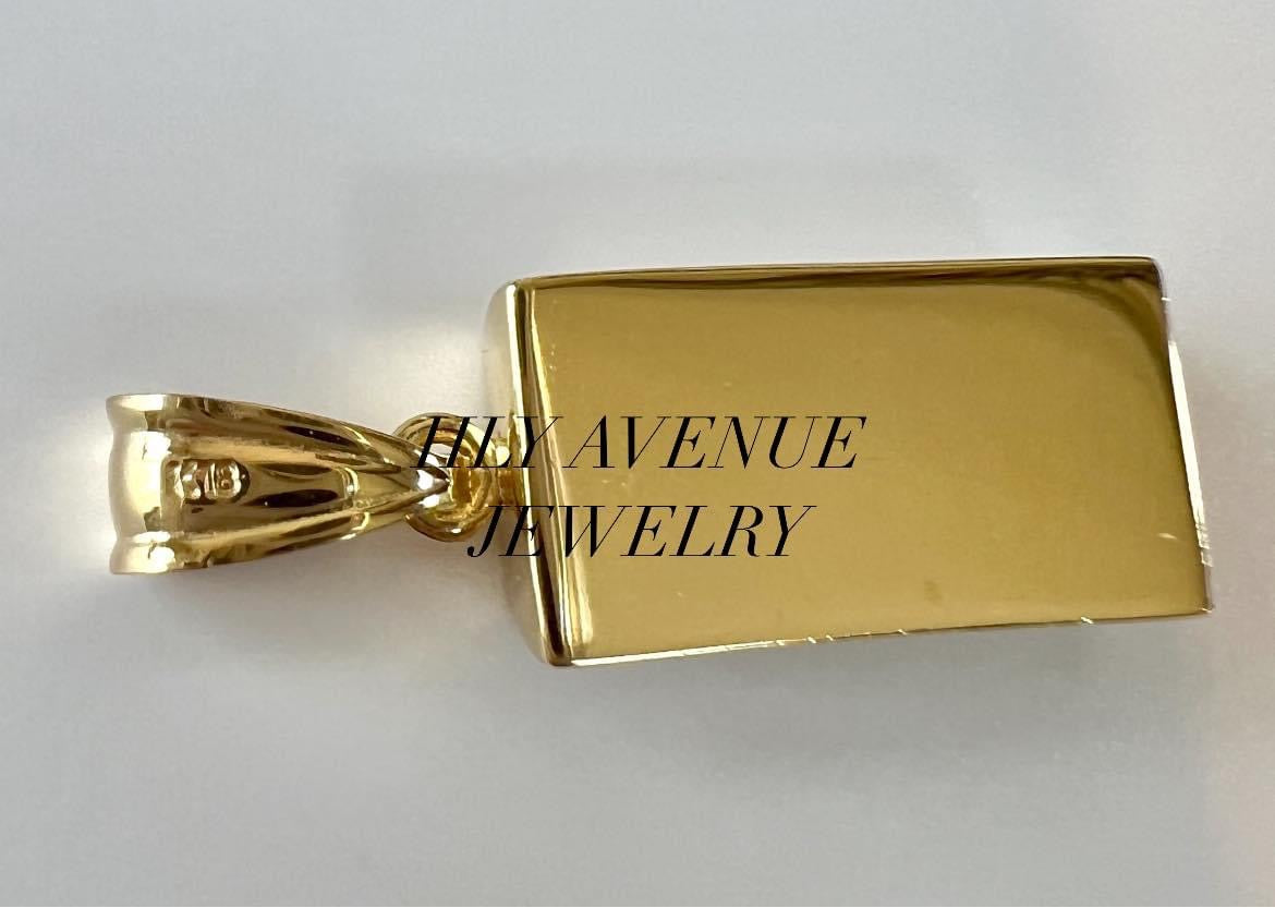 18k Japan Gold Gold Bar Pendant
