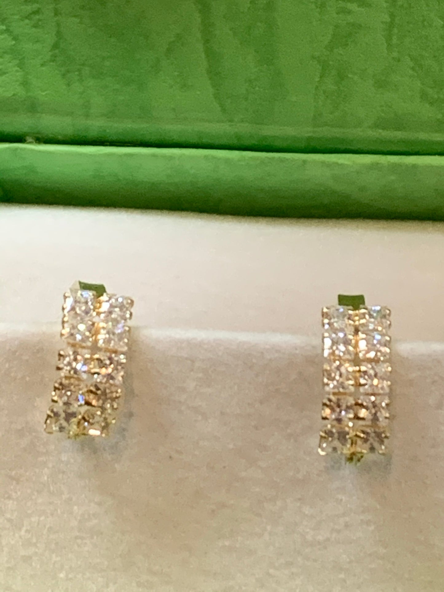 18k Gold With Cubic Zirconia Earrings