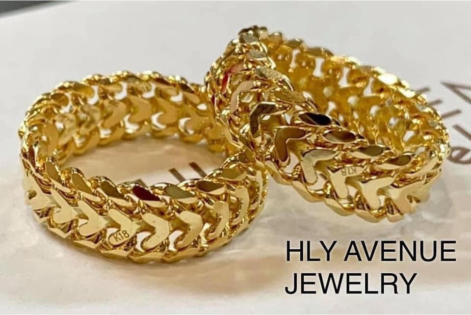 18k Japan Gold Heartbiz Soft Chain Ring