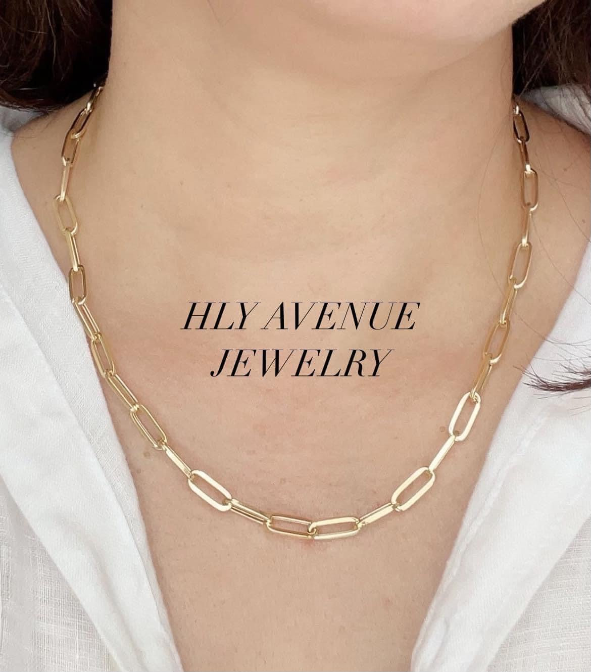 18k Japan Gold Paperclip Necklace