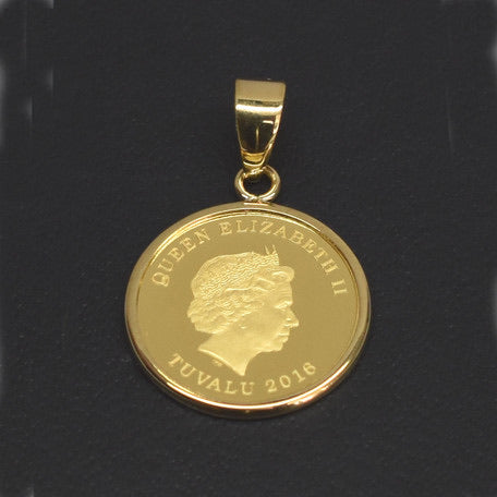 Horse/Elizabeth 24K/18k Gold Coin Pendant