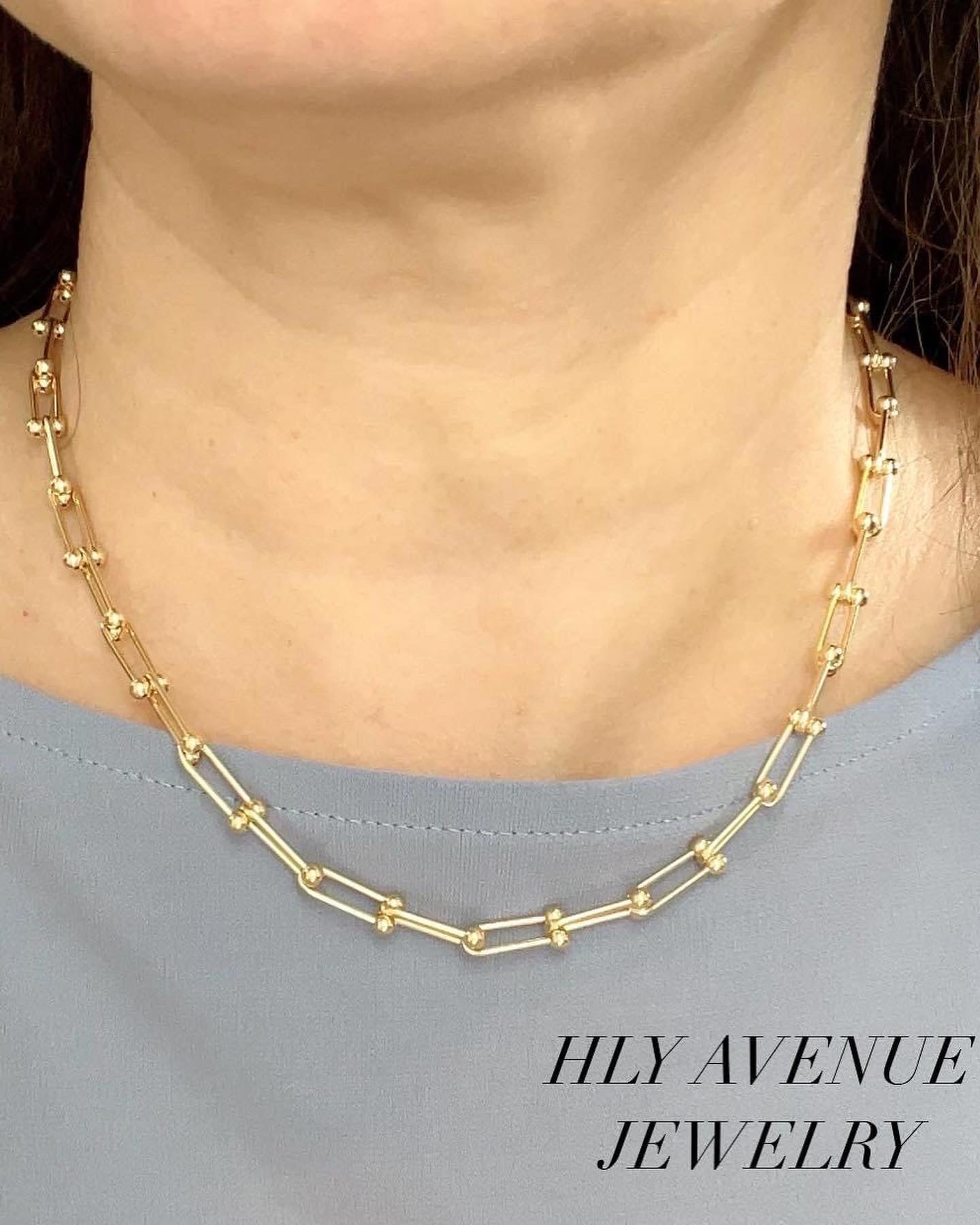 18k Japan Gold Hardware Necklace 40cm - Main Image