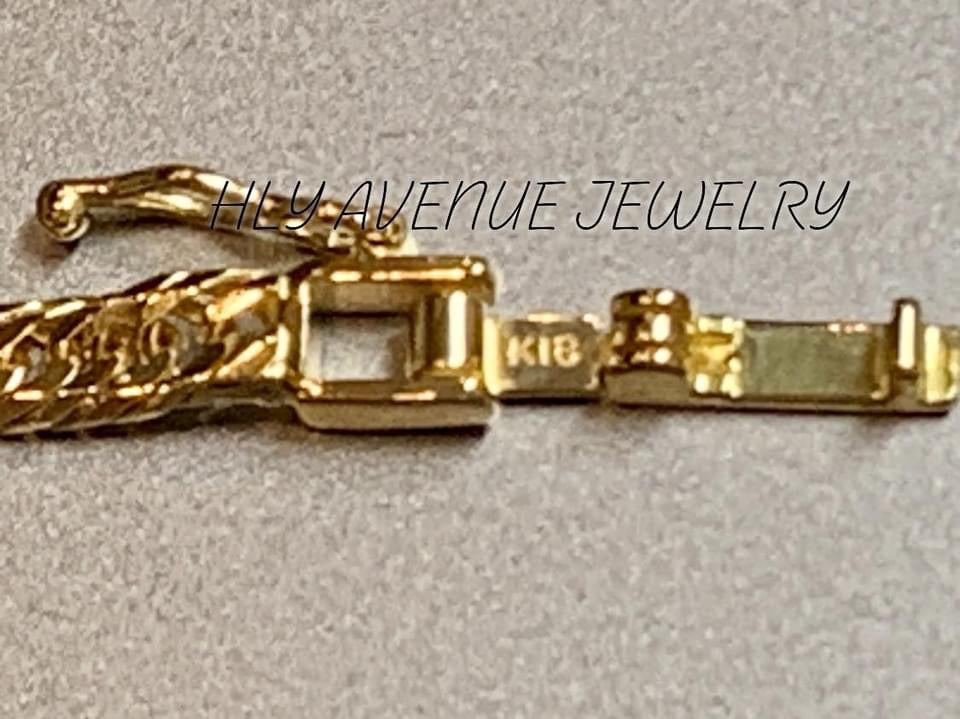 18K Japan Gold 8 Triple Cut Kihei Bracelet