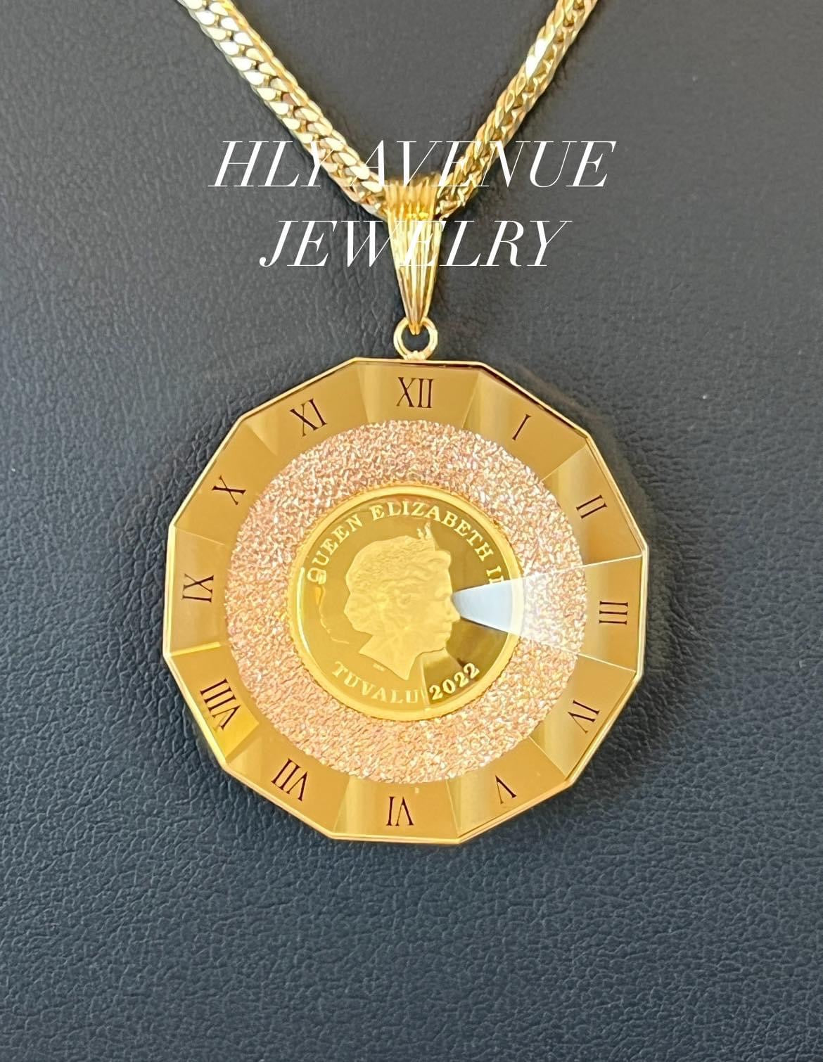 Angel/ Queen Elizabeth 24k/18k Pink Stardust Glass Pendant