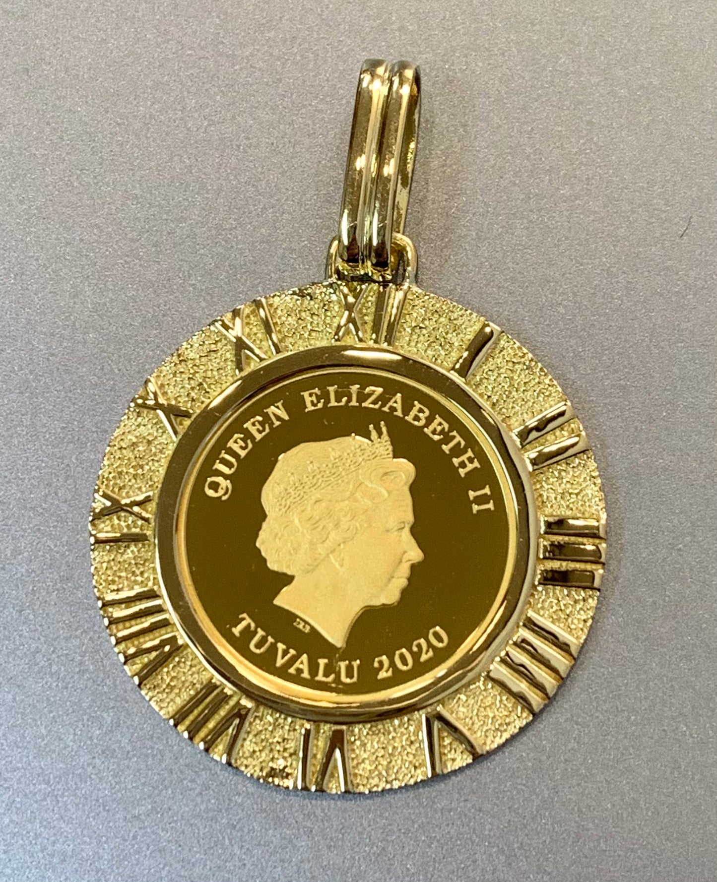 Horse/ Elizabeth 24k/18k Japan Gold Coin Pendant