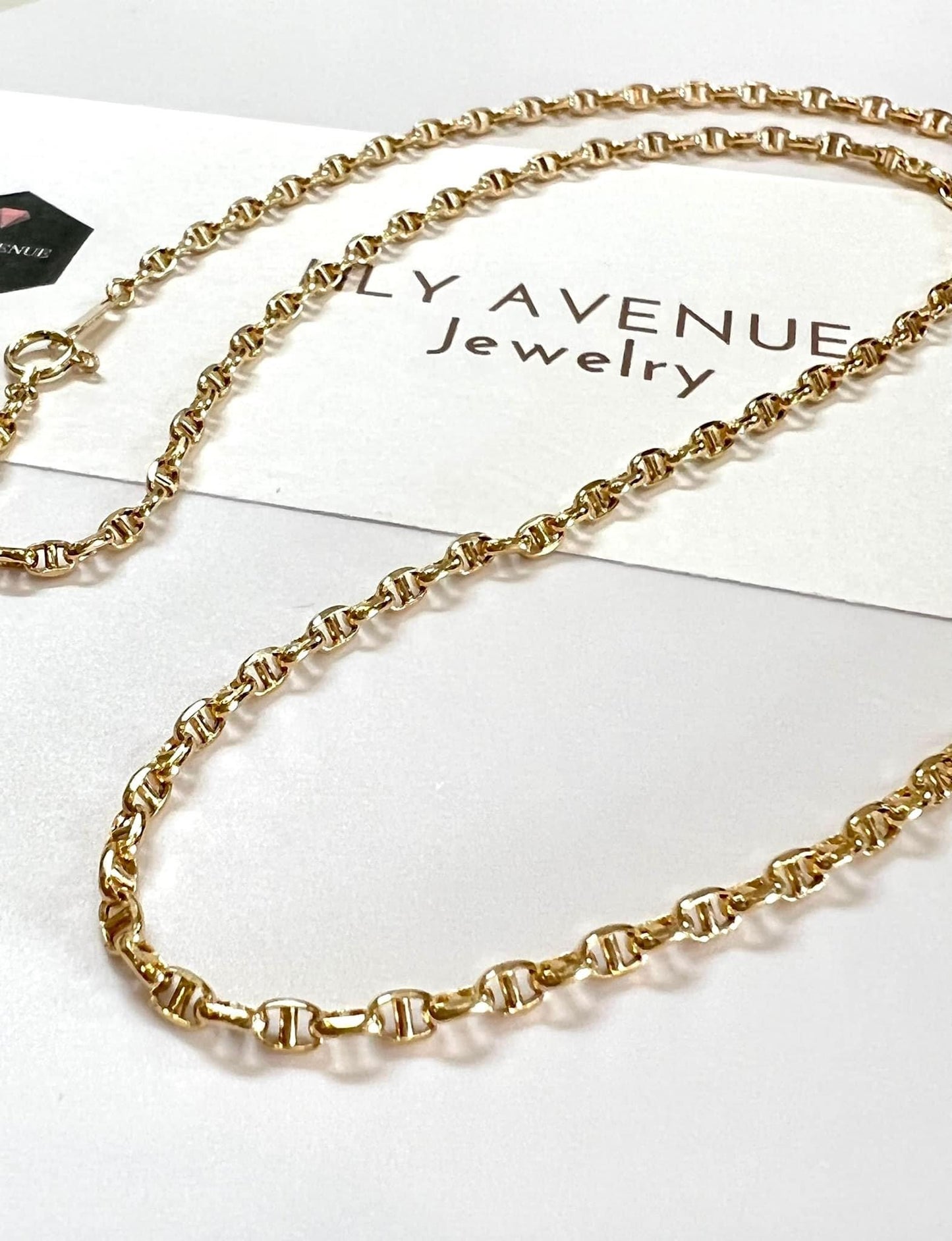 18k Japan Gold Mariners Necklace 50Cm