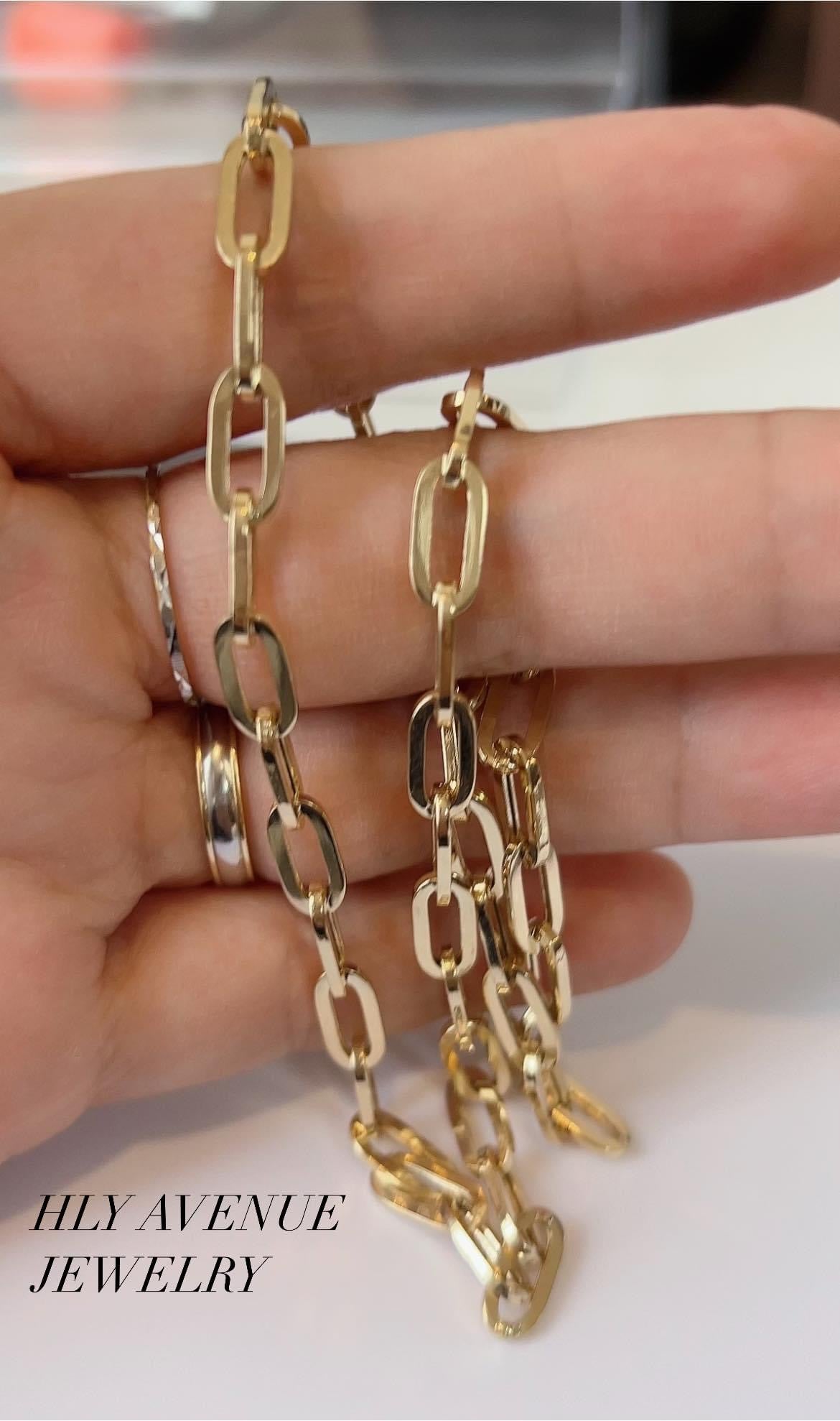 18k Japan Gold “H” Clip Necklace 40CM