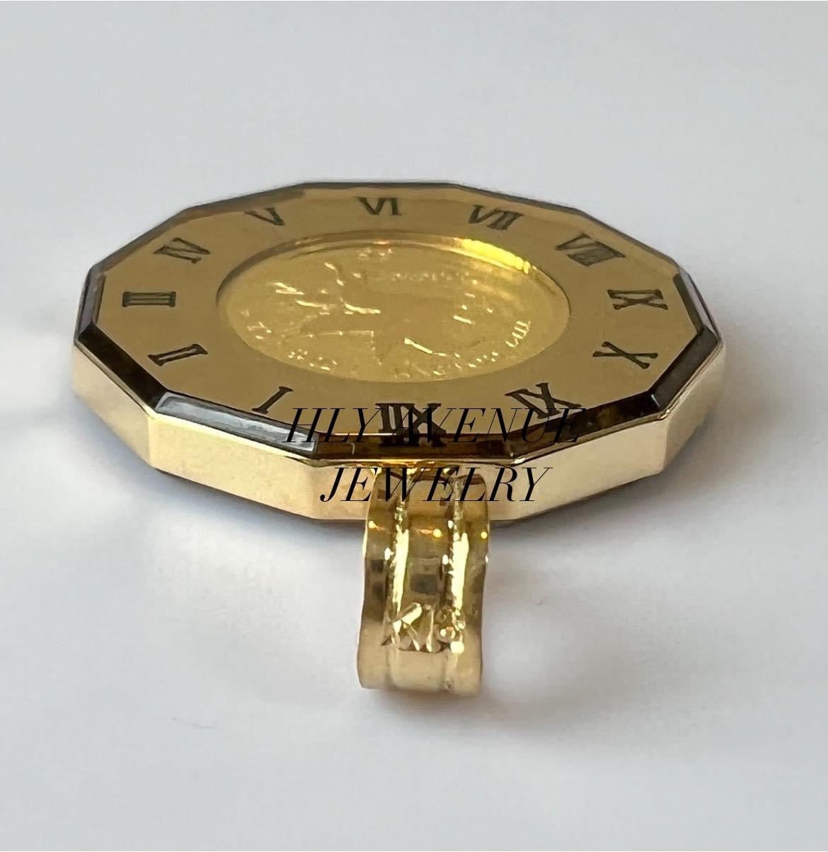Pegasus /Elizabeth 24k/18k With Glass Pendant