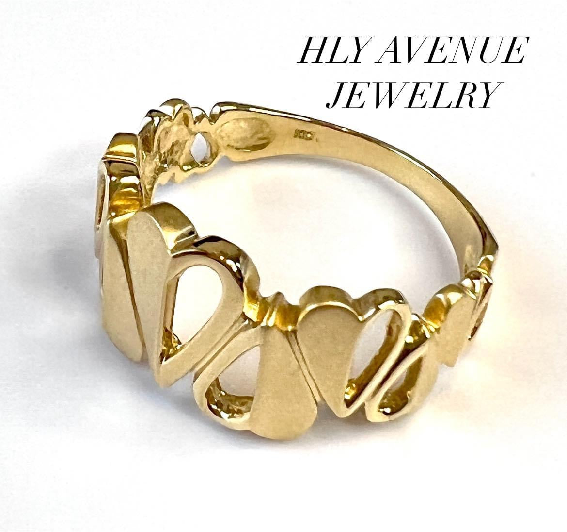 18k Heart Matt & Glossy Ring # 11