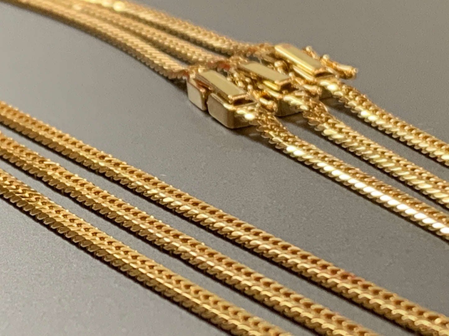 18K Japan Gold 45CM 6 Double Cut Kihei Necklace