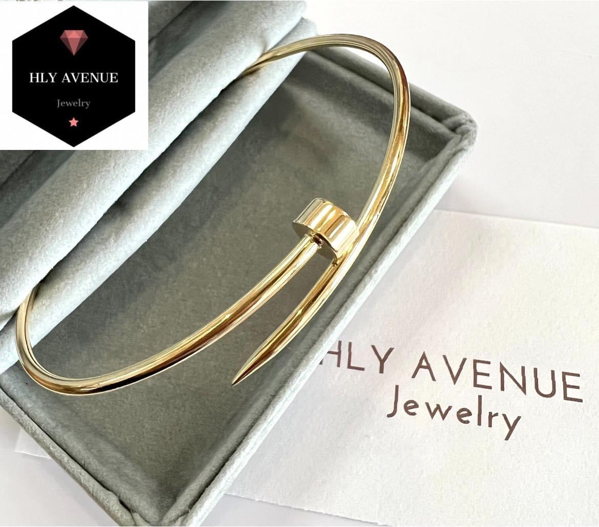 18k Japan Gold Nail Bangle