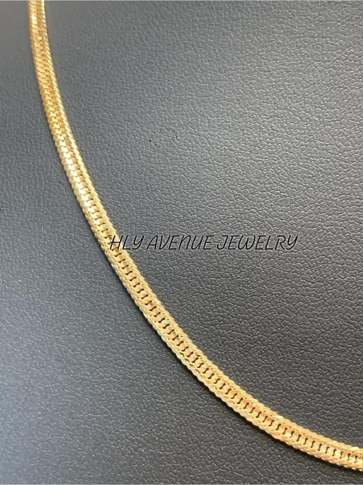 18K Japan Gold 12 Triple Cut Kihei Necklace 45Cm