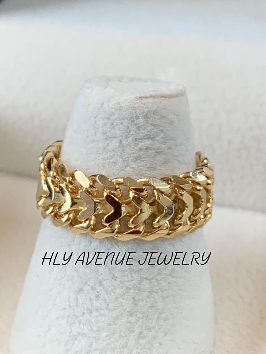 18k Japan Gold Heartbiz Soft Chain Ring