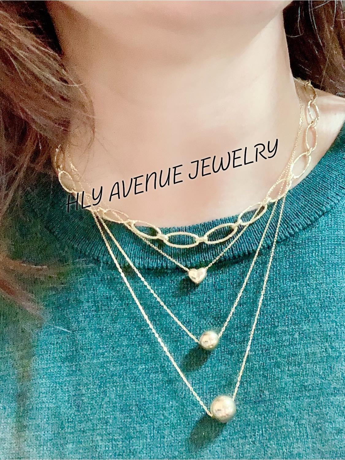 18k Japan Gold 3 Lane Necklace