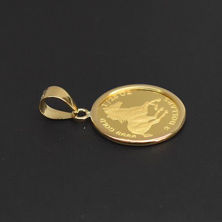 Horse/Elizabeth 24K/18k Gold Coin Pendant